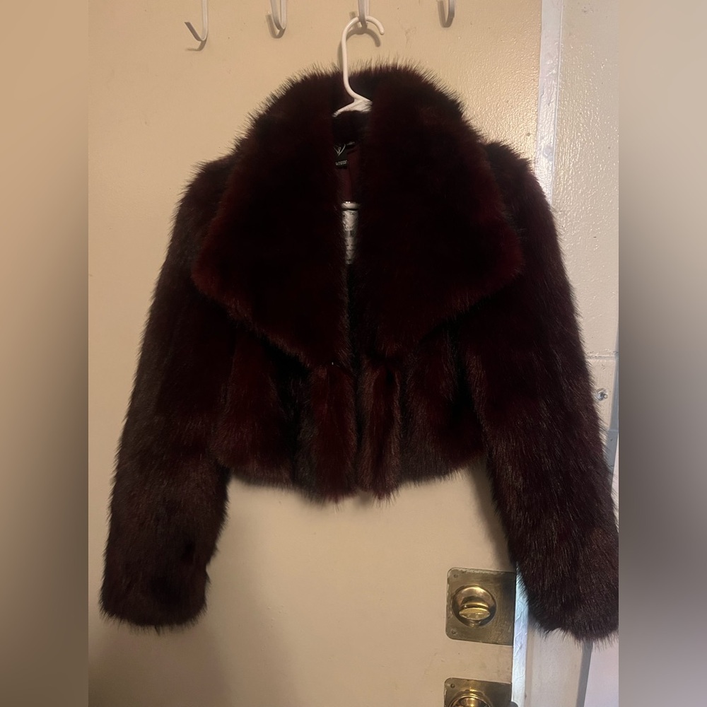 Windsor Rich Burgundy Fur Jacket